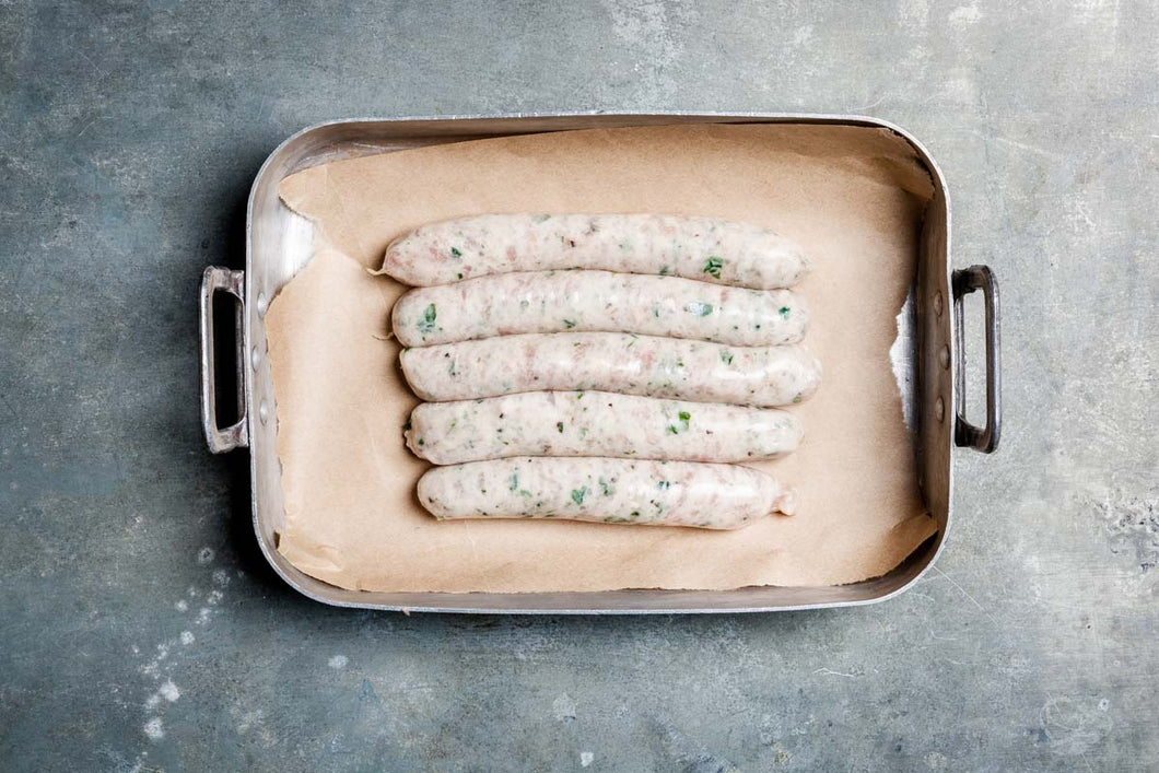 Thin Chicken, Cheese and Chive Sausages